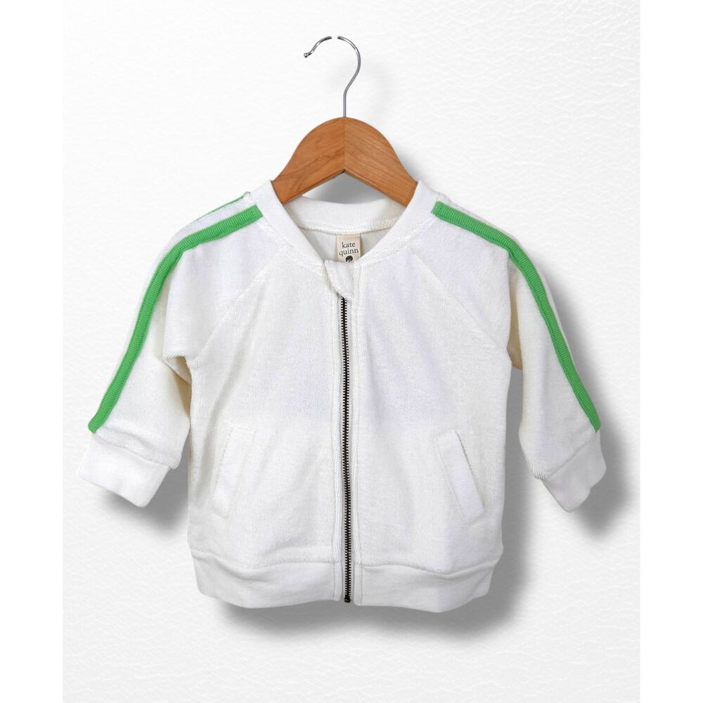 NWT Kate Quinn Organic Retro Stripe Track Jacket, 12-18 Months